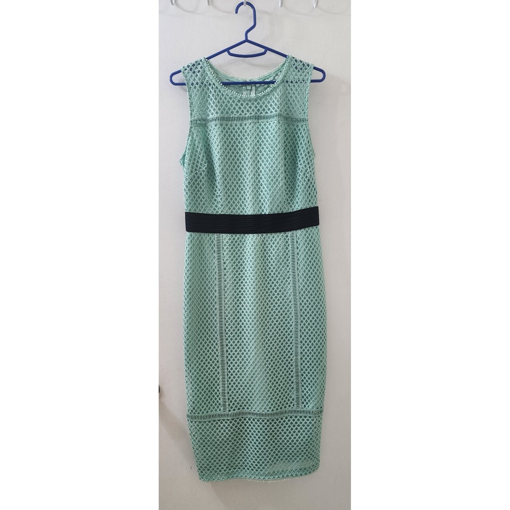 New York & Company Mint Green Eyelet Lace Sheath Dress Size 4 NWT 4122
